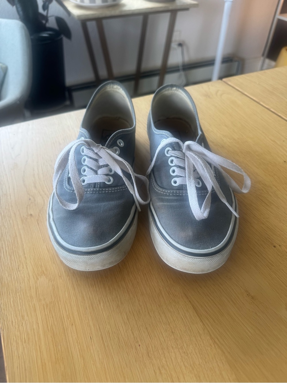 Gray Canvas Low-Top Vans